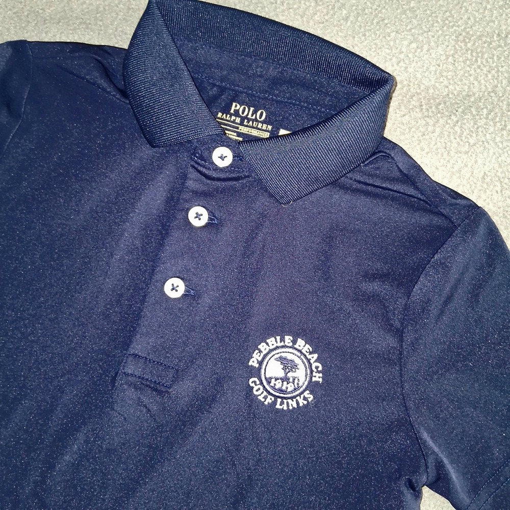 POLO RALPH LAUREN Pebble Beach Golf Links Performance Polo Shirt Youth Boys 4